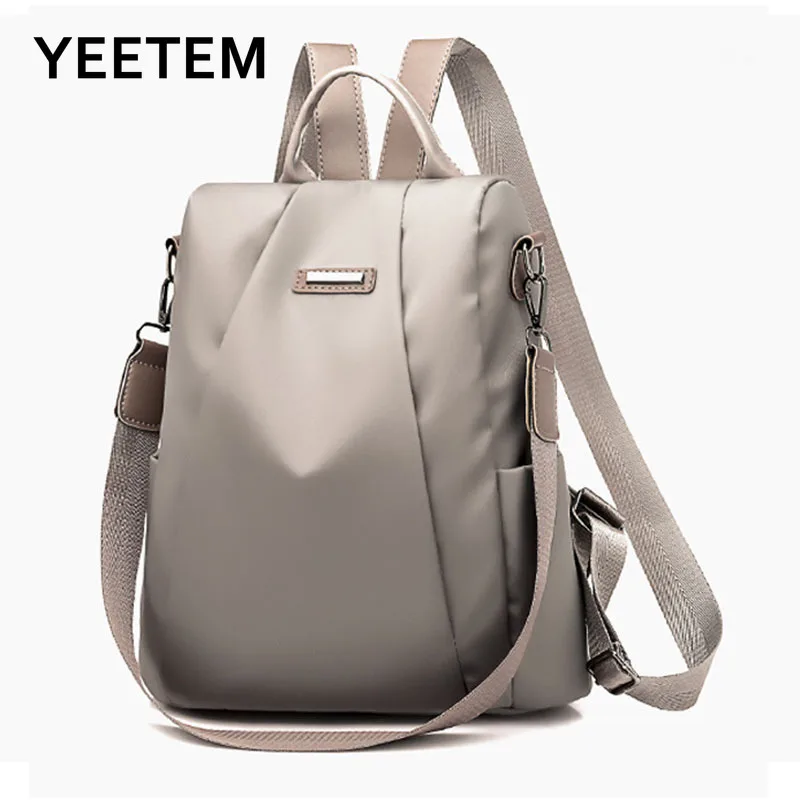 

Backpack Women's Bag 2021 New Cute Fashion Bag Nylon Gray Black Canvas 20L Oxford Cloth Waterproof Backpack