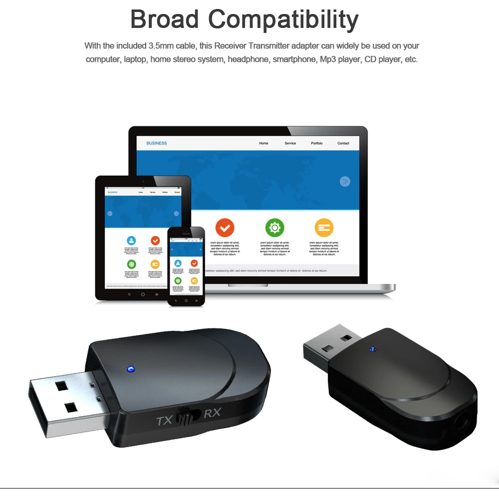 2 в 1 Bluetooth приемник передатчик Мини Bluetooth 5,0 аудио AUX RCA USB 3,5 мм разъем для ТВ ПК автомобильный комплект беспроводной адаптер Черный