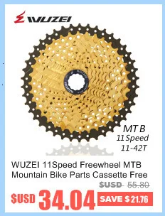 WUZEI 11/12 speed 11-50T 52T кассета Сверхлегкий велосипед Freewheel 11T CNC Freewheel горный велосипед запчасти для Shimano GX