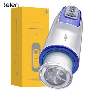 LETEN выдвижной Heatable мужской мастурбатор секс стоны автоматическая секс-машина толкая поршень Карманный киска секс-игрушки для мужчин