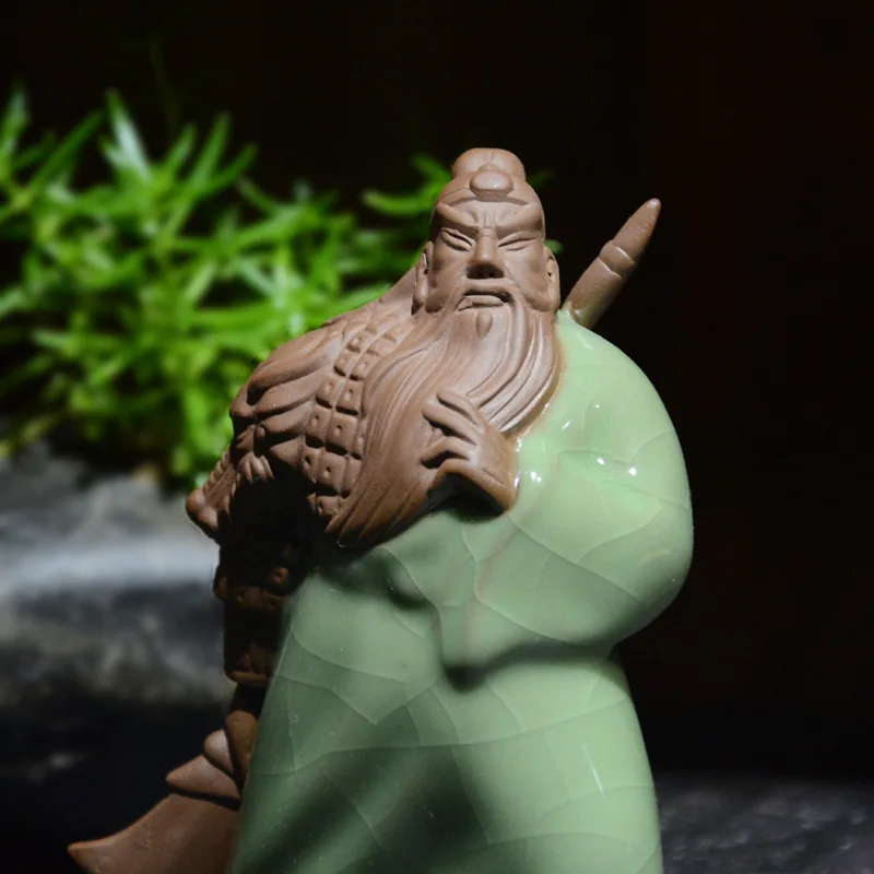 Глиняные чайные украшения Guan Gong с зернистой глазурью чайный набор чайная