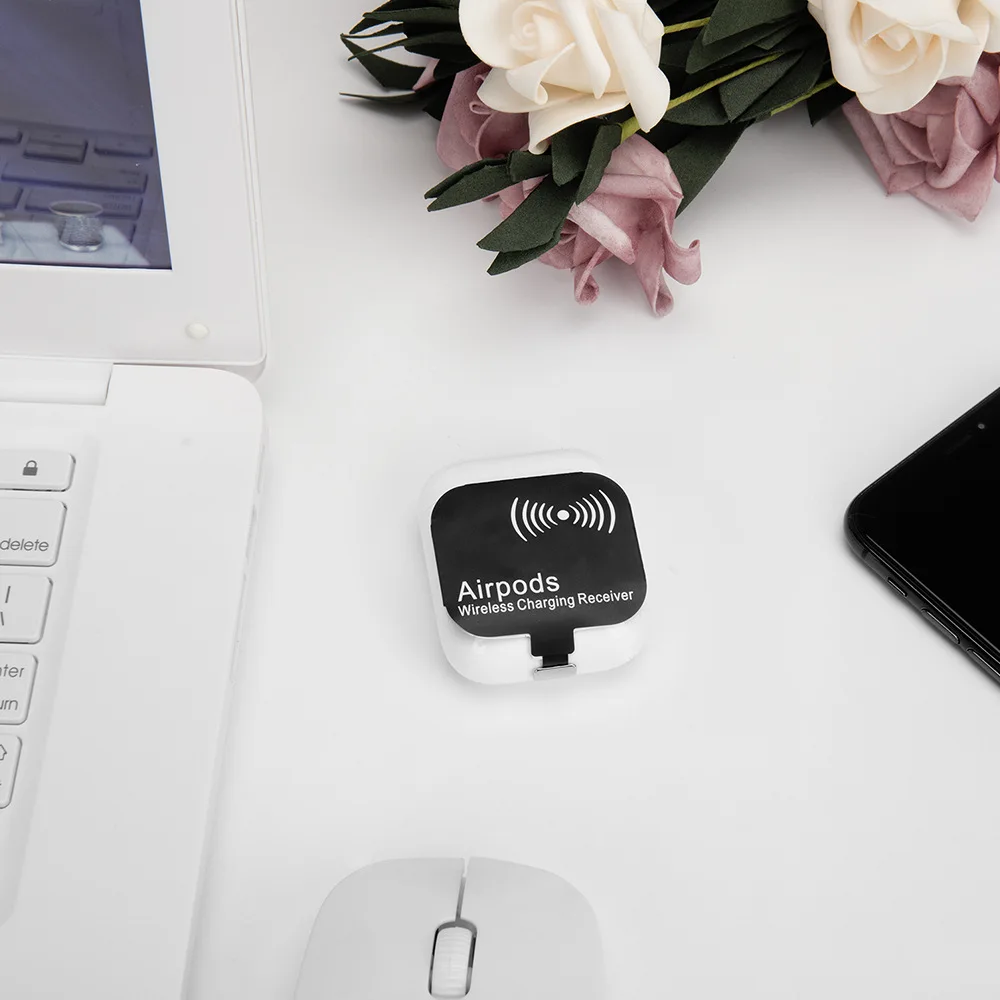 Приемник QI для Apple AirPods 1 2 беспроводной приемник зарядный чехол адаптер iPhone 5 6 7s 8