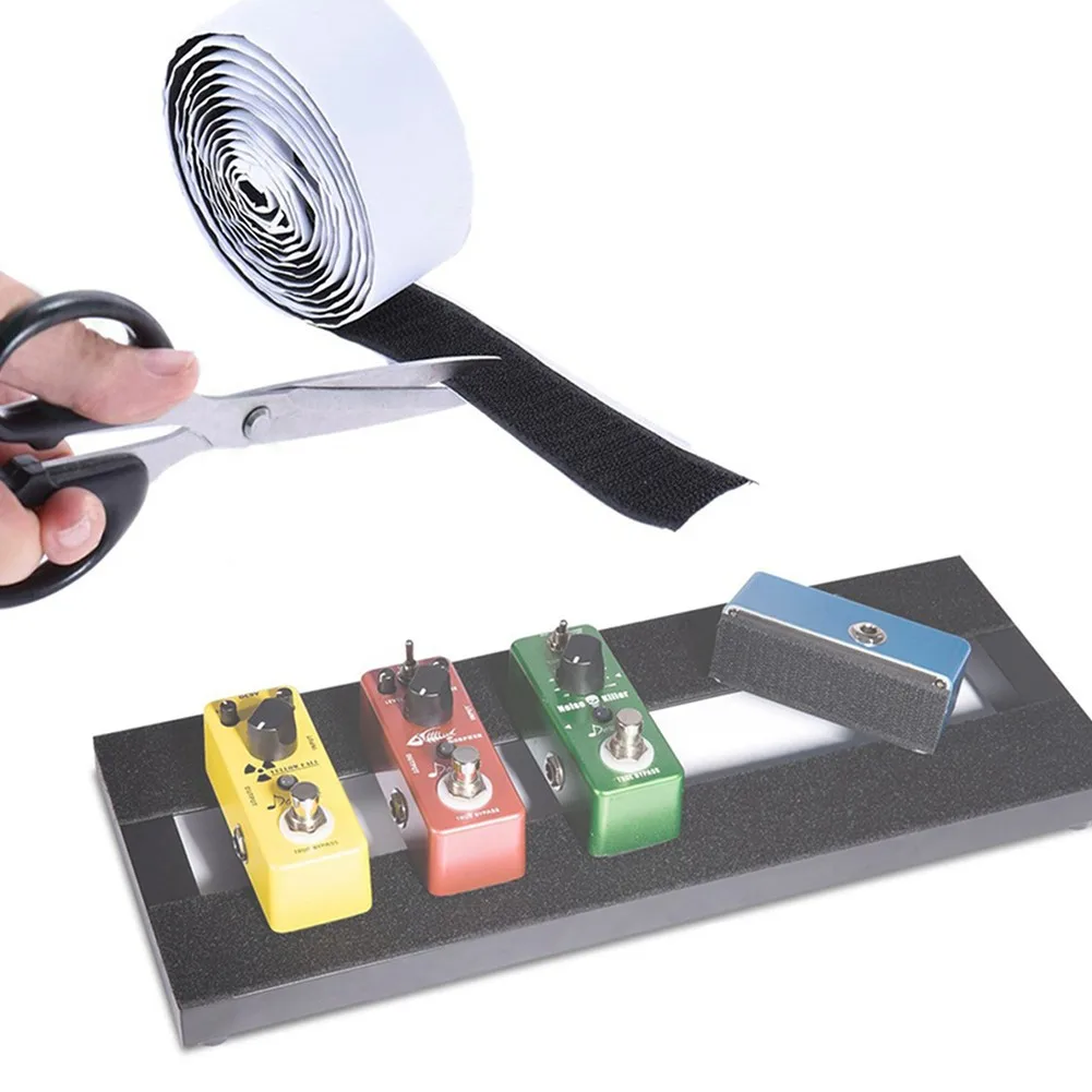 

2.5CMx2M Electric Guitar Effect Pedal Installation Tape Pedal Board Mounting Tape Include Loop And Hook Repair Accessory