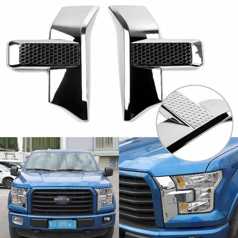 

2 шт., хромированная накладка на передний бампер для Ford F150 T 2015 2016 2017