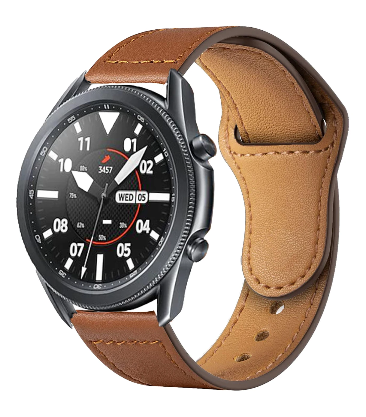 

Ремешок кожаный для Samsung Galaxy watch 4/Classic 44 мм Active 2, браслет для Huawei GT/2/Pro Galaxy 3 45 мм/42 мм/46 мм, 20 мм 22 мм