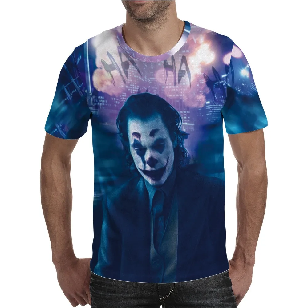 

2021 Hot Sale 3D Printing Clown Clown T-shirt Men's Clown Face Men's Round Neck Clown Short-sleeved Fun Hip-hop T-shirt Xxs-6xl