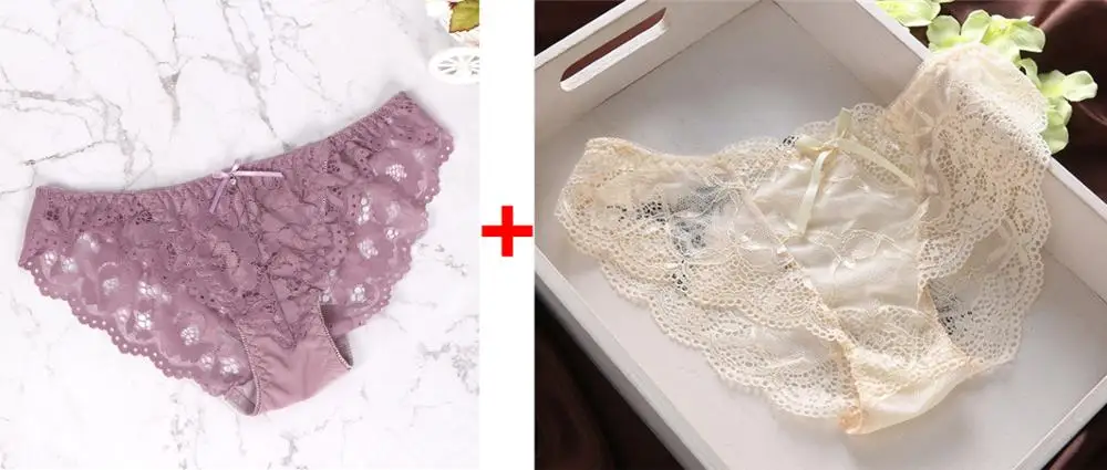 purple beige Женские трусики, сексуальные, кружевные, низкая талия, лифтинг, нижнее белье, роскошный стиль, полые, женские, Соблазнительные трусики - Цвет: purple beige