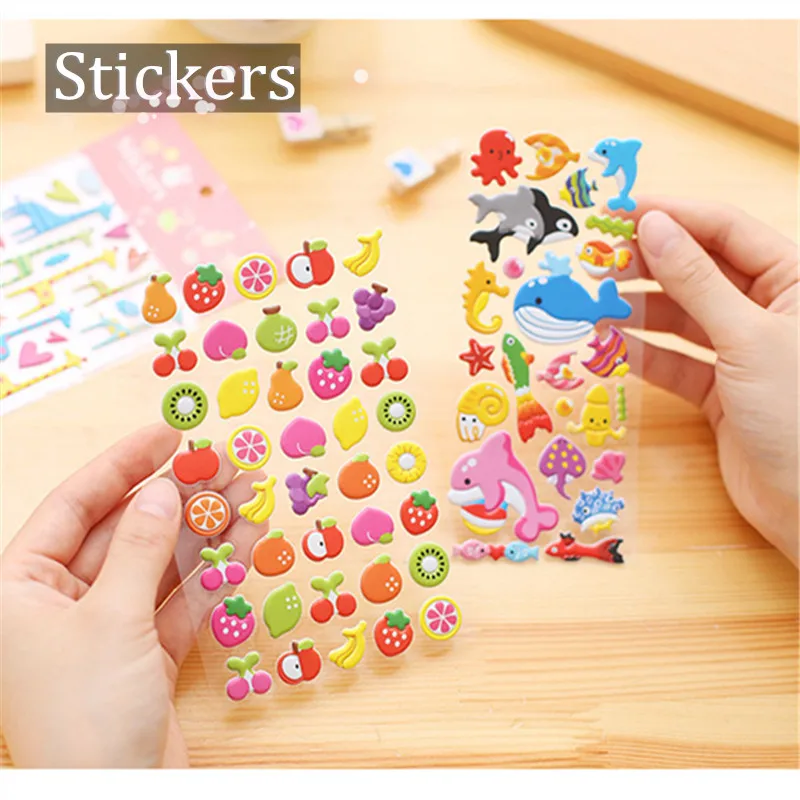 

Preschool children's lovely cartoon cartoon stickers reward baby animals fruit paste stickers