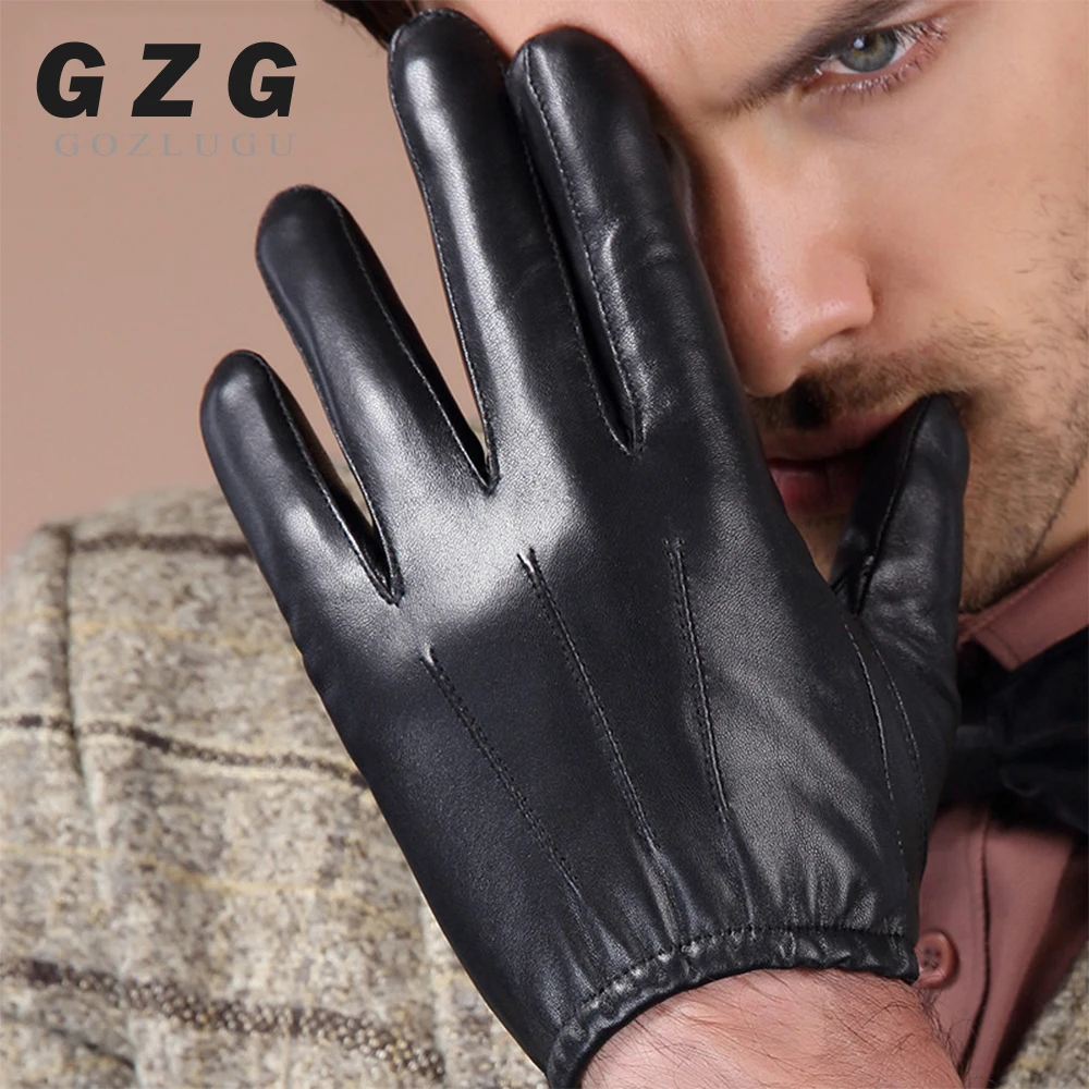 

Новые мужские Роскошные зимние тактические перчатки для вождения из искусственной кожи черного цвета Прямая поставка высшего качества
