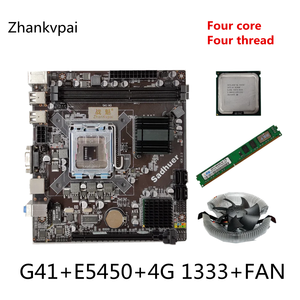 Десктопная материнская плата G41 LGA775 для процессора Intel с четырехъядерным