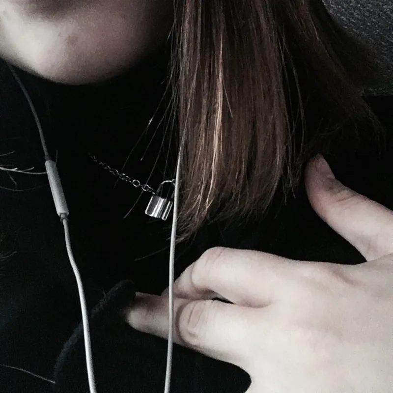 Женское ювелирное изделие Серебряный цветной висячий замок подвеска ожерелье