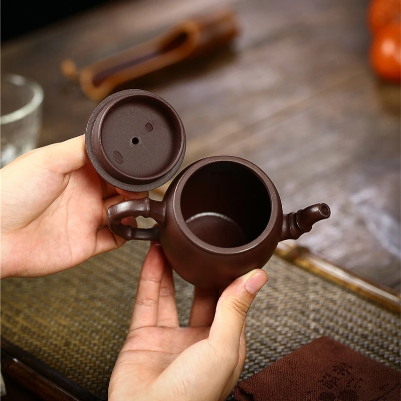 

Yixing Teapot All Handmade Mud Old Purple Clay HuiZhu Kung Fu Kettle Creative Teaware Send Gift Box