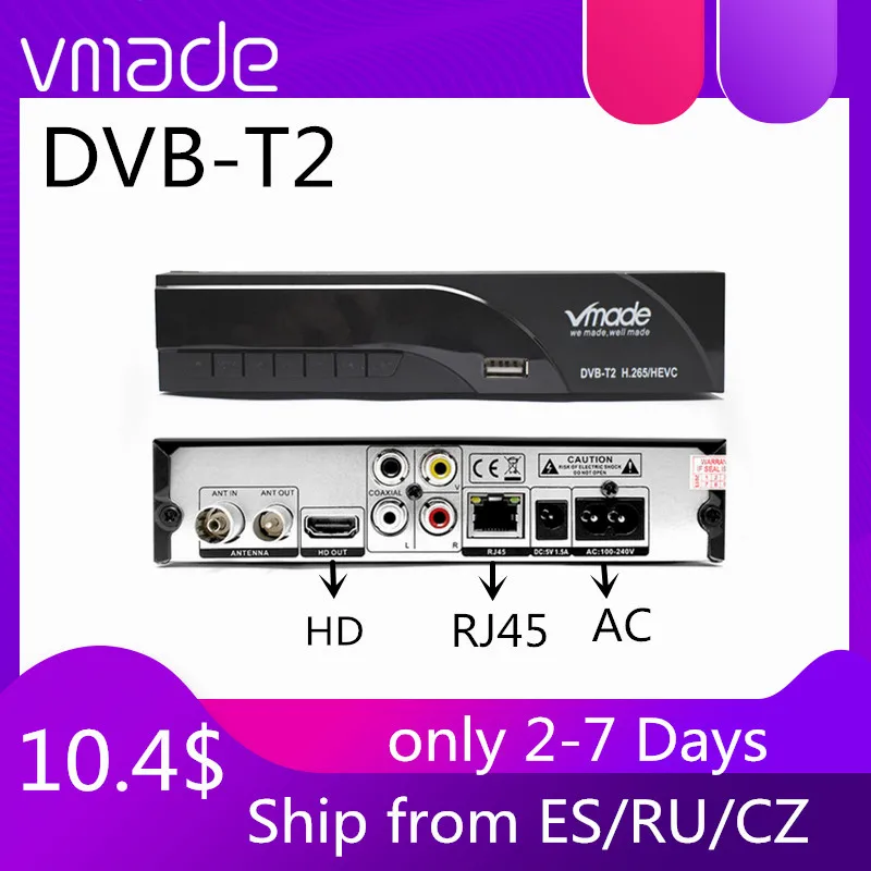 Цифровой наземный декодер Full 1080P HD dvb T2 поддержка YouTube wifi Scart/AV с ТВ приемником RJ45