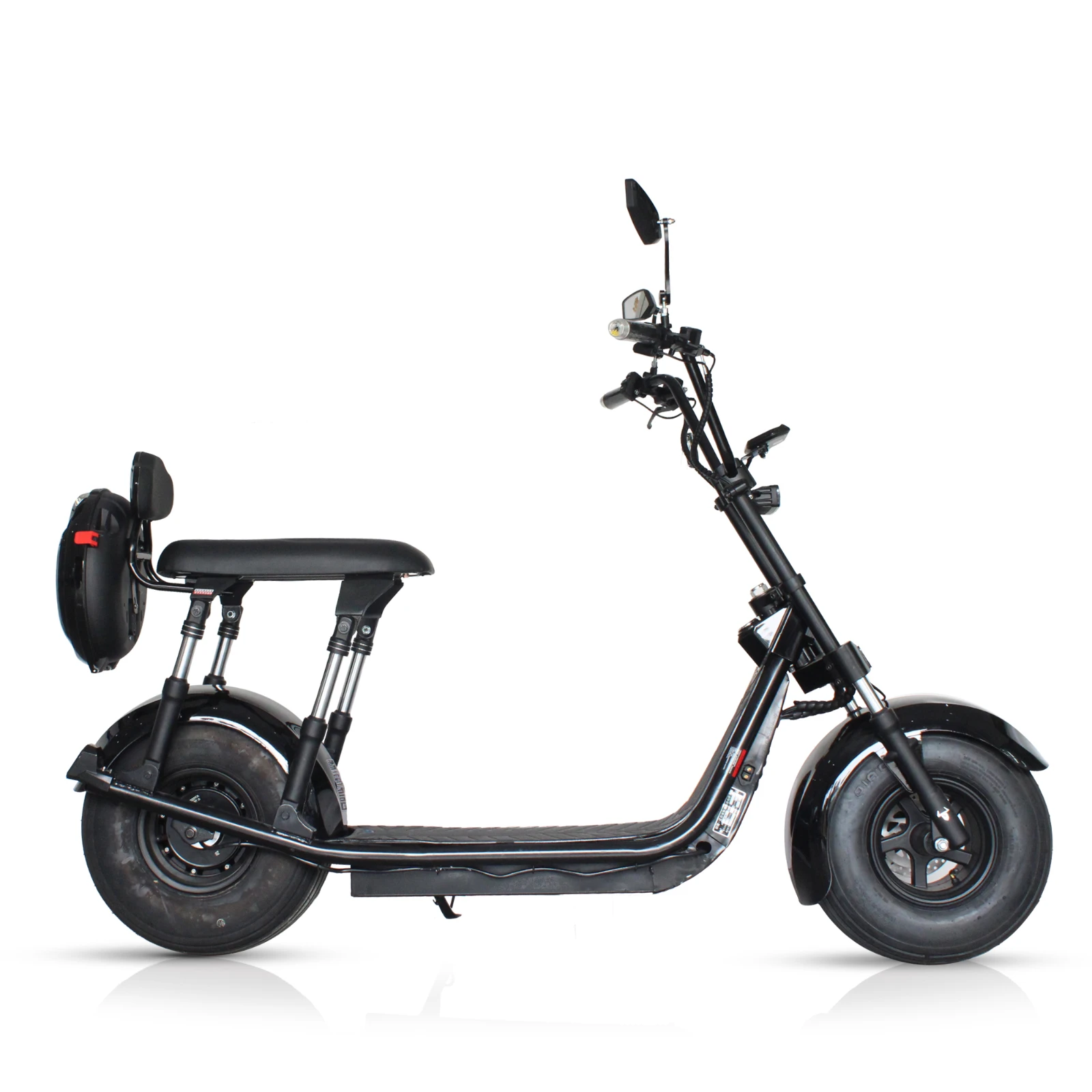 Kaufen 【 C1-039 】Electric Roller Citycoco Zwei-Rädern Elektrische Roller Große Rad 60V Elektrische Roller Mit Sitz Kann Travel80KM
