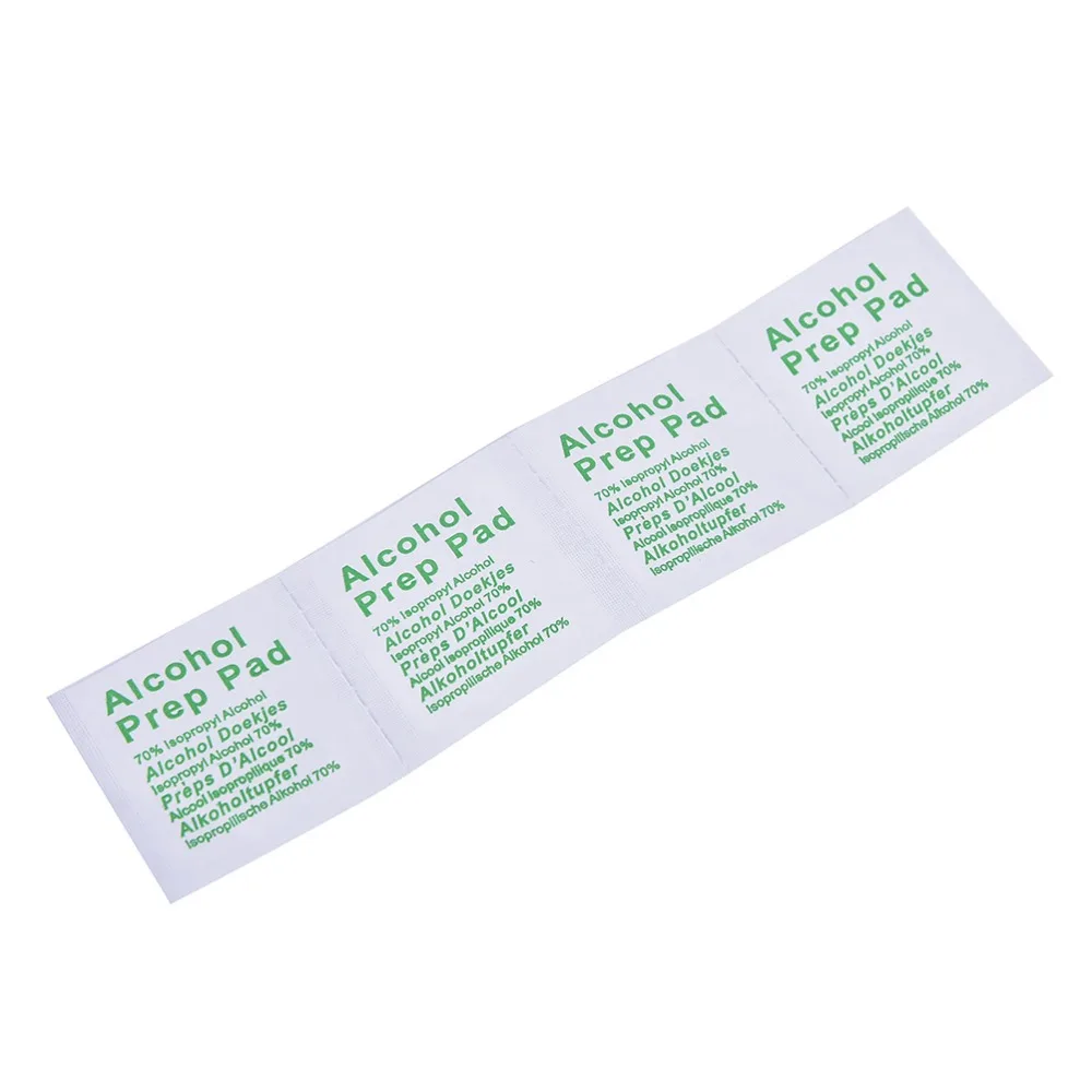 

100pcs Alcohol Swabs Pads Wipes Antiseptic Cleanser Cleaning Sterilization First Aid Home makeup