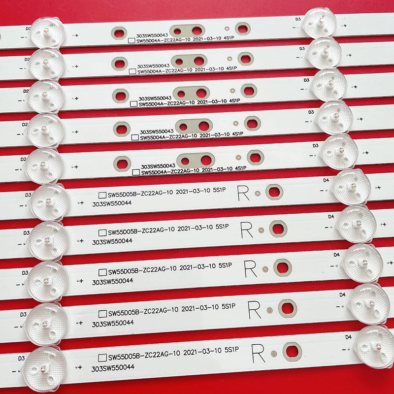 1 комплект = 10 светодиодный т. светодиодных лент для подсветки SW55D04B SW55D04A-ZC22AG-10 55F5