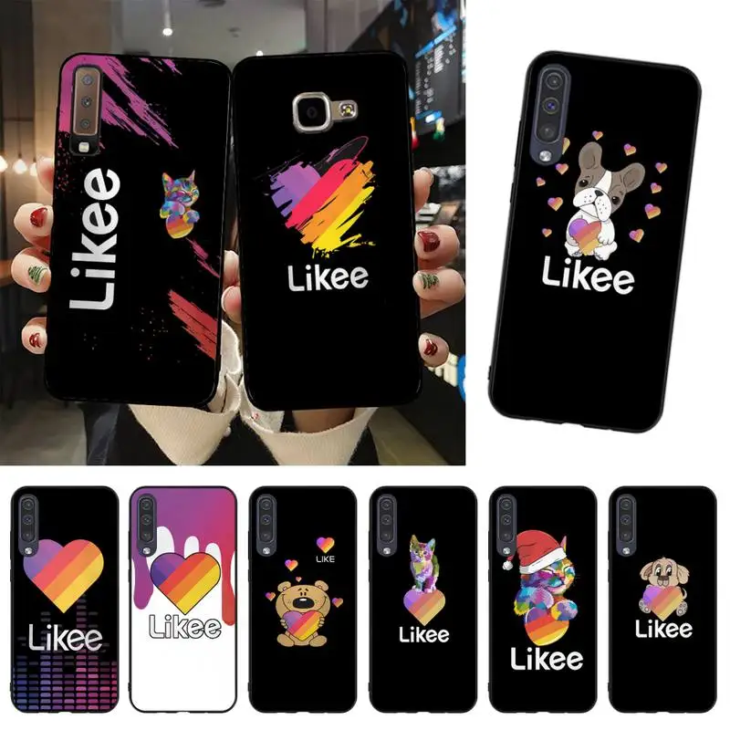 

YNDFCNB likee fashion black Phone Case Hull For Samsung A51 A71 A40 A50 A70 A10 A20 A30 A6 A7 A8 A9