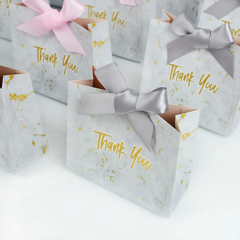 

20Pcs New Creative Grey Marble Gift Bag Box for Party Babshower Paper Chocolate Boxes Packaging Birthday Wedding Favor Candy Box