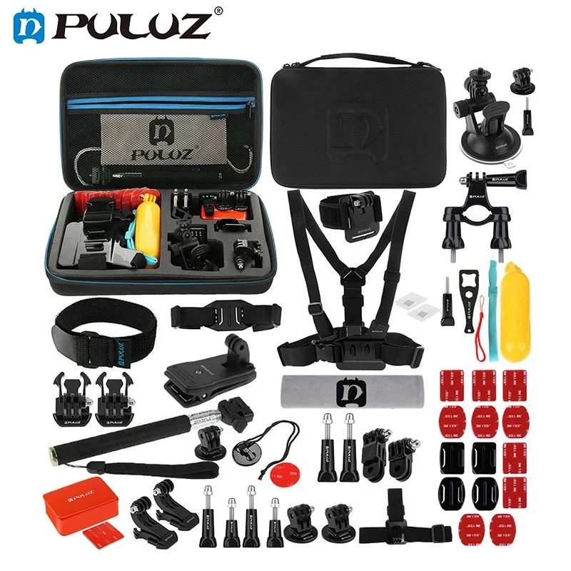 

PULUZ For GoPro Diving Surfing 53-in-1 Accessories Kits Chest Strap Mount Buckle Wrist Strap Extendable with Large Storage Bag