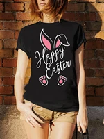 flc funny easter family clothes easter bunny egg graphic t shirt women men 100 cotton t shirt adult kids tee happy easter gifts