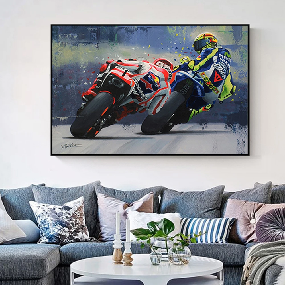 

Abstract Oil Prints Poster Motorcycle Canvas Painting Posters Print Cuadros Wall Art Picture for Living Room Home Decoration