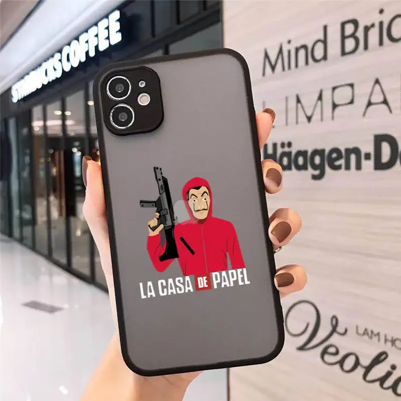 

Money Heist Phone Cases matte transparent For iphone 7 8 11 12 plus mini x xs xr pro max cover