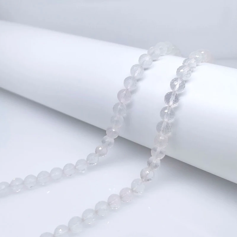 

6-10mm Natural Gemstone Round Cutting White Quartzite Bracelet Necklace Earrings Jewelry Making DIY Energy Crystal Healthy Yoga