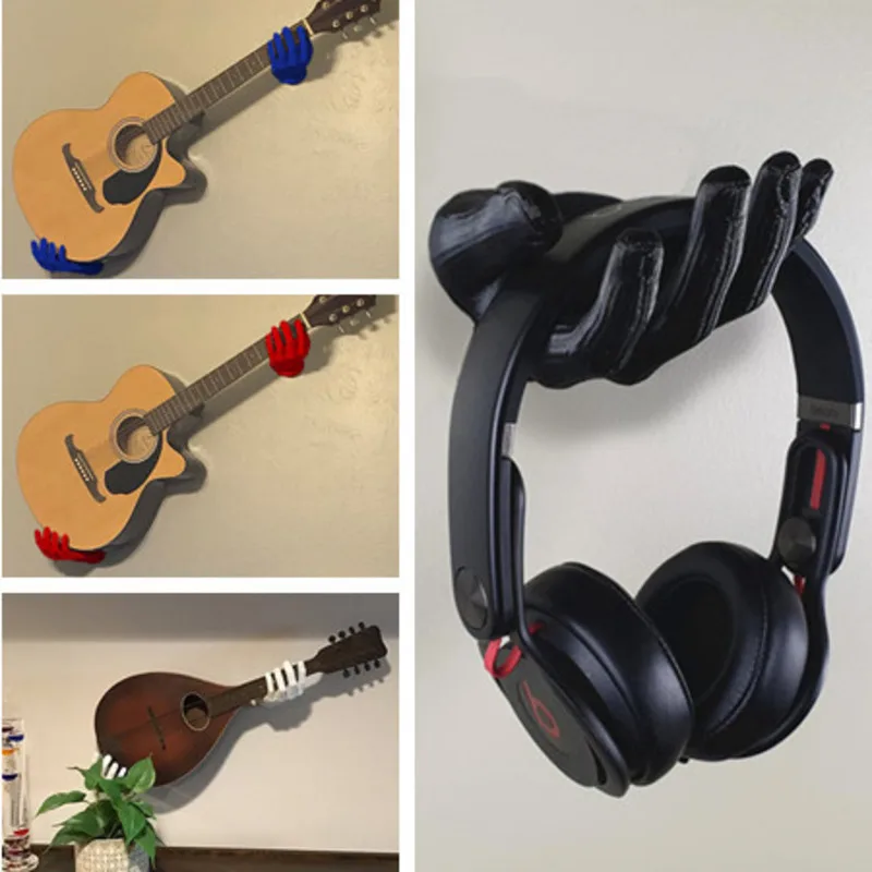 Soporte de instrumentos musicales, accesorio de pared para ukelele, violonchelo, de resina, gancho de mano, auriculares, llaves, soporte de almacenamiento, decoraci&oacute;n de pared-0