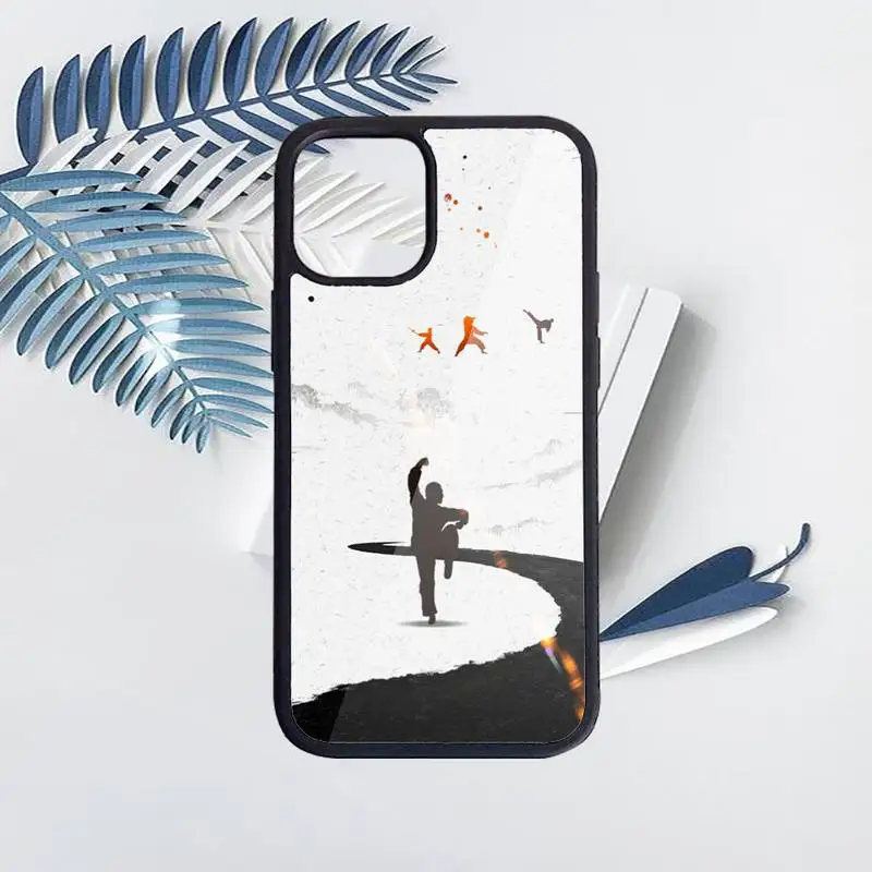 

Kungfu Taekwondo cartoon Phone Case PC for iPhone 11 12 pro XS MAX 8 7 6 6S Plus X 5S SE 2020 XR Luxury brand shell funda