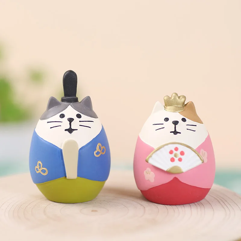 1 шт. японский стиль Kawaii Cat миниатюрные фигурки украшения для дома аксессуары Смола ремесло настольные украшения