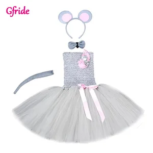 Tutu Dreams Mouse Costume For Girls 2-8Y Christmas Brown Tutu Dress with Tail Headband Fancy Birthday Hallowen Dress Up Outfits Tutu Dreams Mouse Costume For Girls 2-8Y Christmas Brown Tutu Dress with Tail Headband Fancy Birthday Hallowen Dress Up Outfits