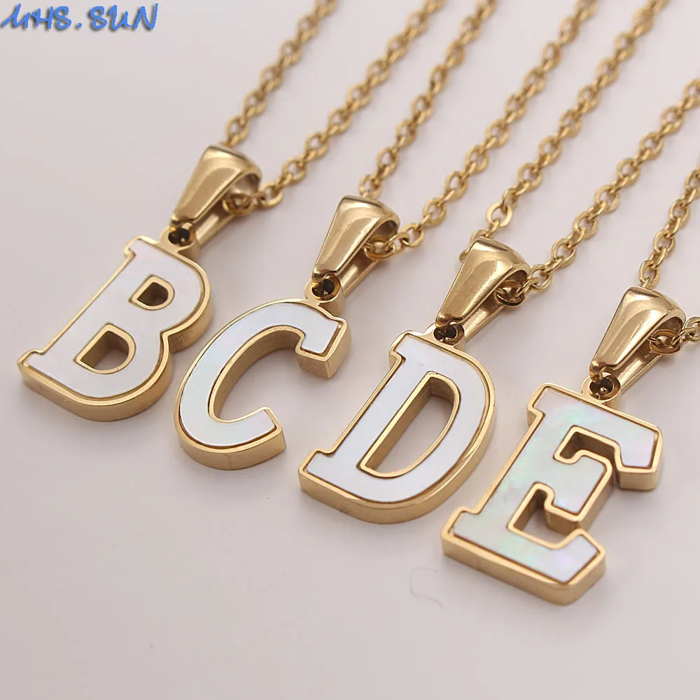 

Ожерелье-цепочка MHS.SUN, подвески из нержавеющей стали с буквами на английском языке, 26 дюймов