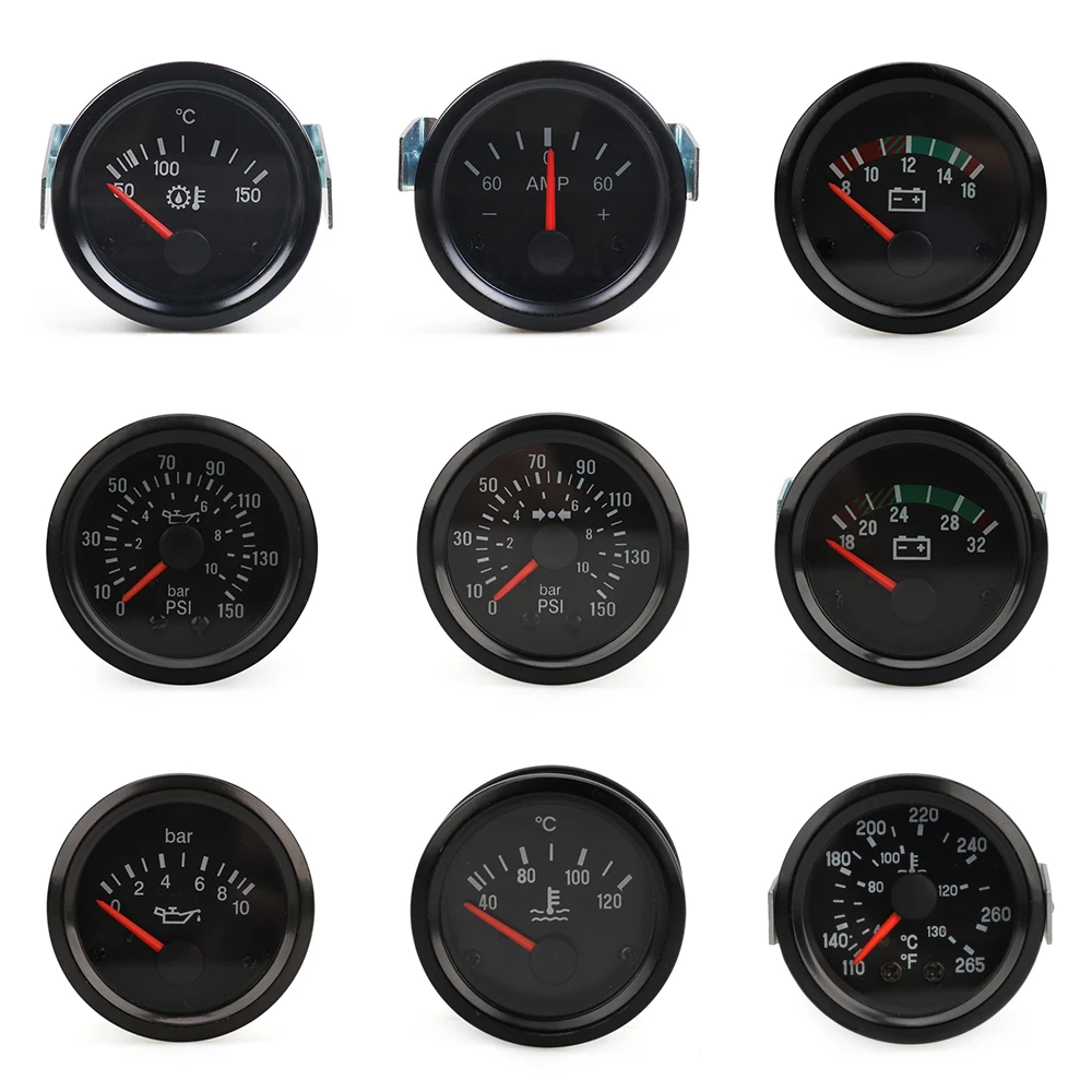 Манометр VDO для пресса масла 2 дюйма Psi Бар температура воды ℃ ℉ вольтметр