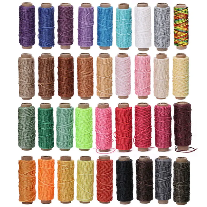 36 цветов 150D Кожа ремесло швейная Вощеная линия DIY ручная нить 50 метров в