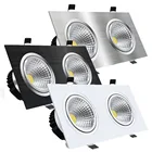 Квадратный Dimmable утопило светодиодный локальный светильник 14 Вт, 18 Вт, 24 Вт COB светодиодный Потолочные светильники AC85-265V светодиодный точечные потолочные светильники Освещение в помещении