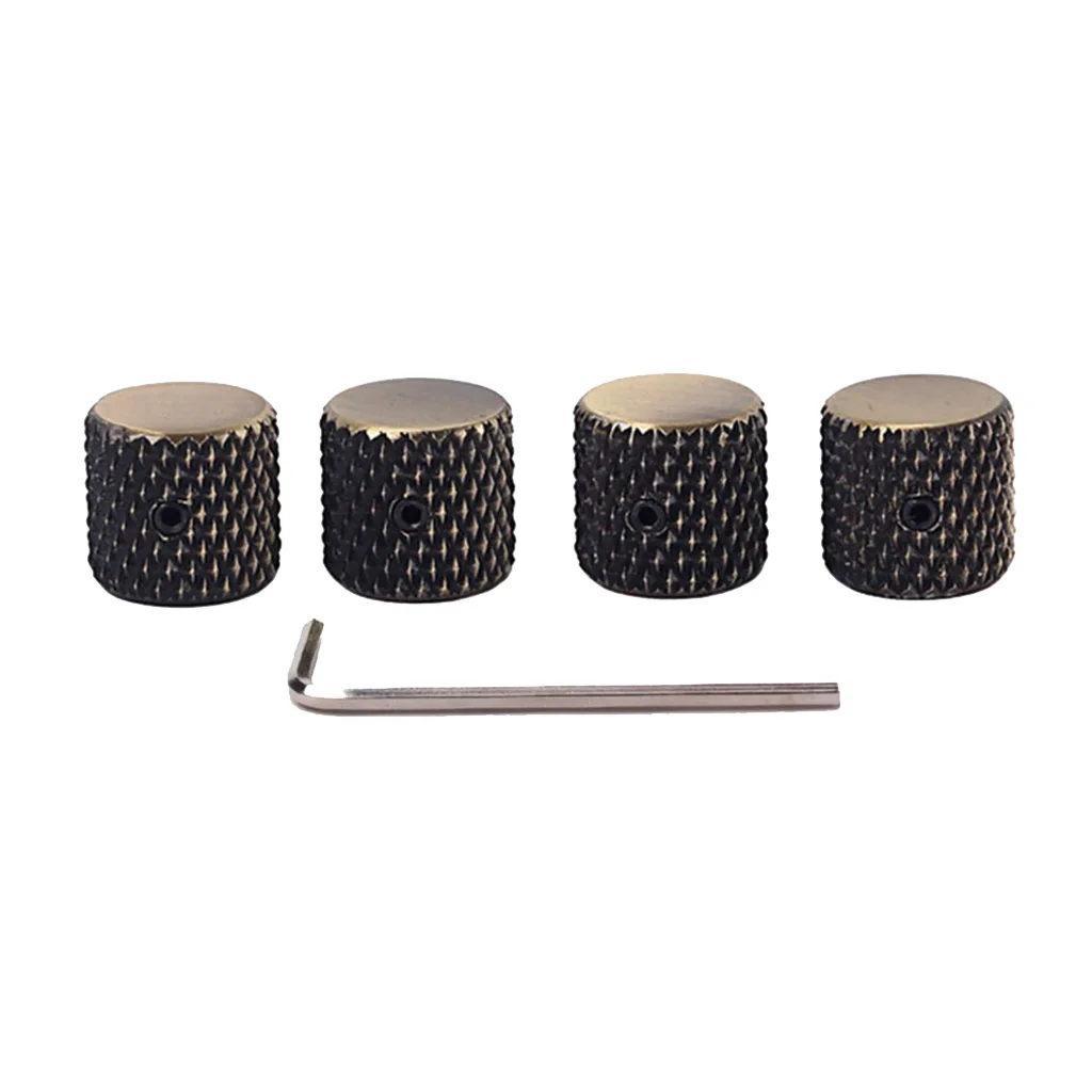 4 stücke bronze farbe metall flache top tone volume knob für e gitarre free global shipping