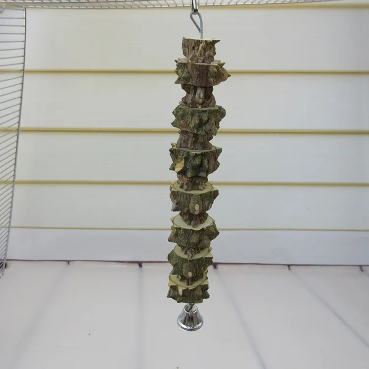 

Parrot toy bird supplies Natural pepper wood bite toy Pepper Wood molar string Parrot molar toy