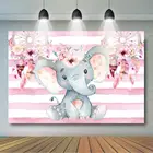 Фон для дня рождения в виде слона для девочек, Ловец снов в стиле бохо, розовые полоски, баннер для дня рождения
