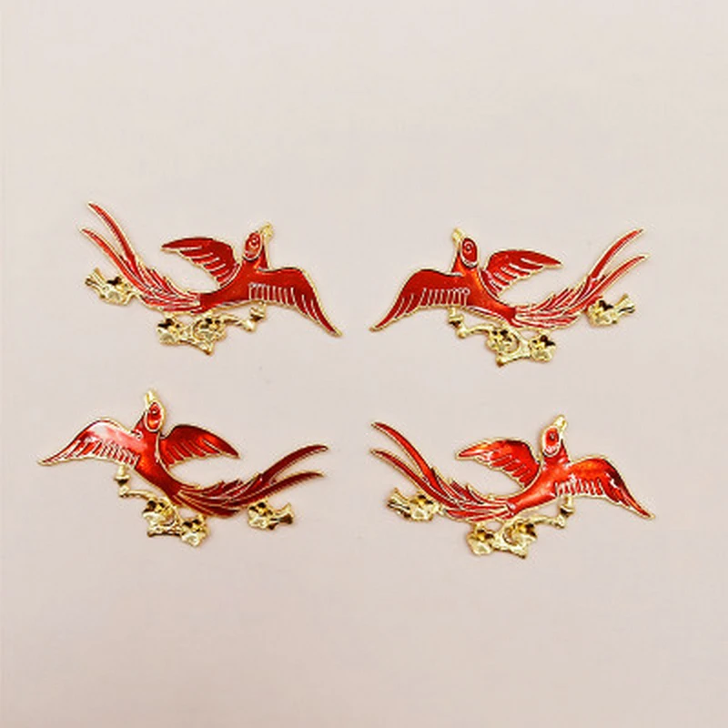 

2pcs/lot Cloisonne Gold Rhinestones Buttons DIY Decorative Sew for Brooch Pin Dress Coat Bag Alloy Badge Wedding Accessories