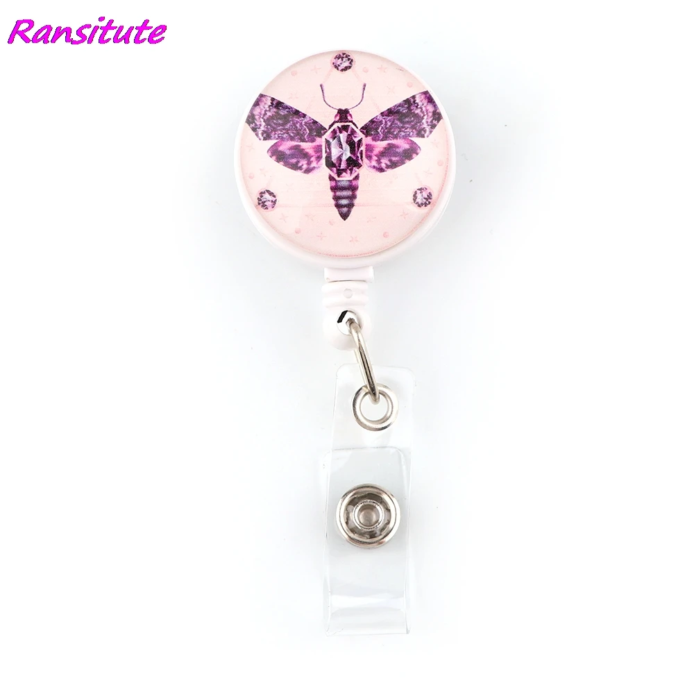 

1 шт., выдвижной значок R2095 в виде животного, насекомого, фиолетового цвета