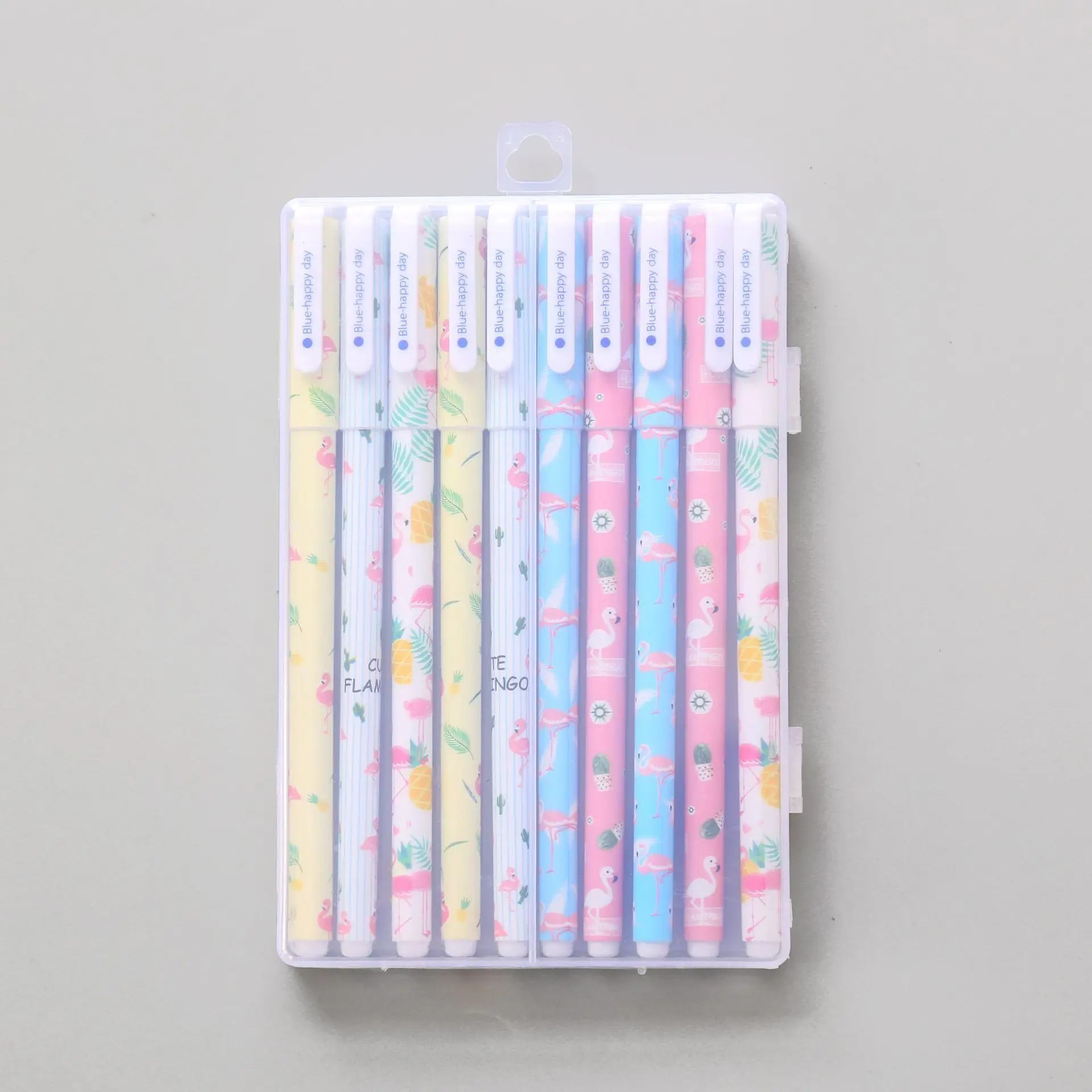 Lytwtw's 1 Set Of Pen Colorful Gel Pen Animal Unicorn Flamingo Marker Stationery Office School Supply Gift Handle With Box