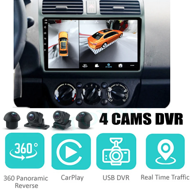 For Suzuki Swift RS 413 415 2004~2012 Car Audio Navigation Stereo Carplay DVR 360 Birdview Around 4G Android System For Suzuki Swift RS 413 415 2004~2012 Car Audio Navigation Stereo Carplay DVR 360 Birdview Around 4G Android System