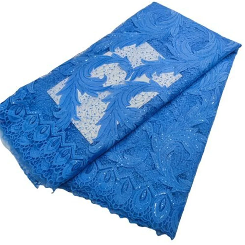 

Небесно-голубая блестящая французская молочная шелковая кружевная ткань 2022 Высококачественная африканская кружевная ткань нигерийские кружева с сеткой ткань для свадьбы