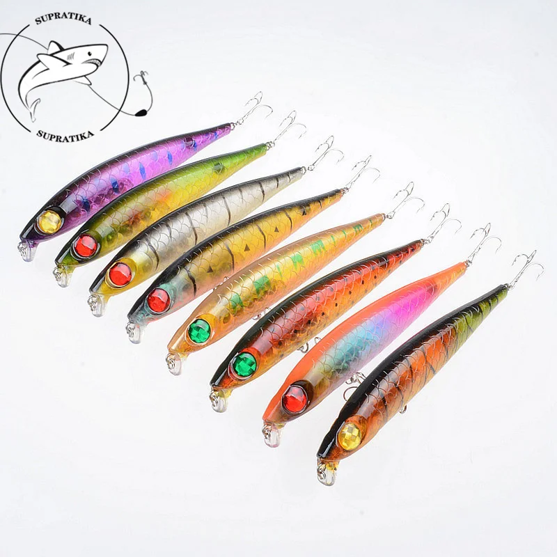 

8 шт./лот 17 см 39 г морская рыба рыболовных приманок воблеры и крутящиеся приманки 2 # крюк 3D глаза Искусственные пластиковые жесткие приманки ...