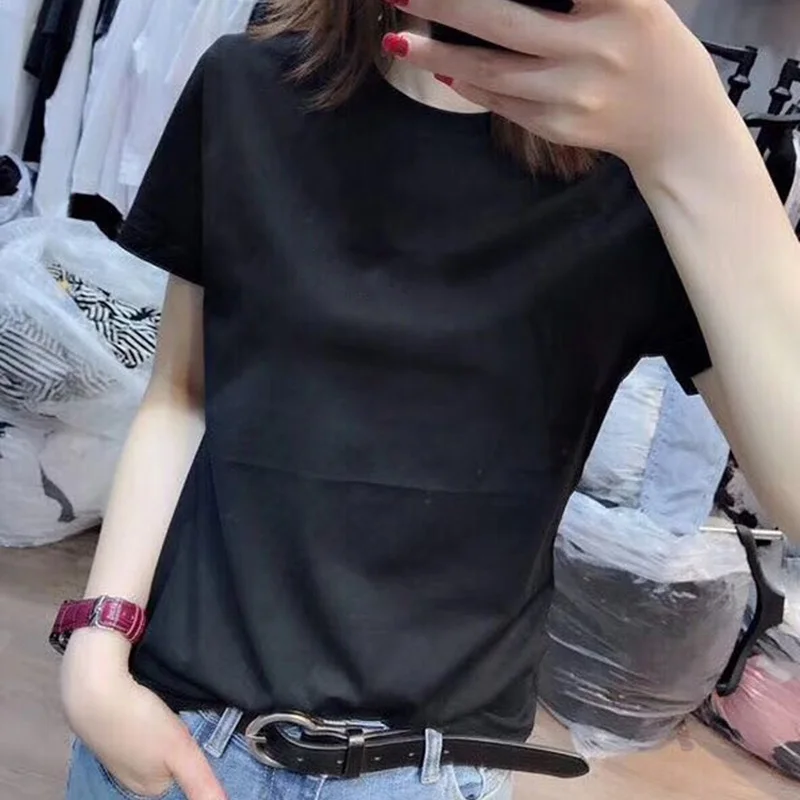 

Tops T Shirt Women Short Sleeve orange Tshirt Women Lady