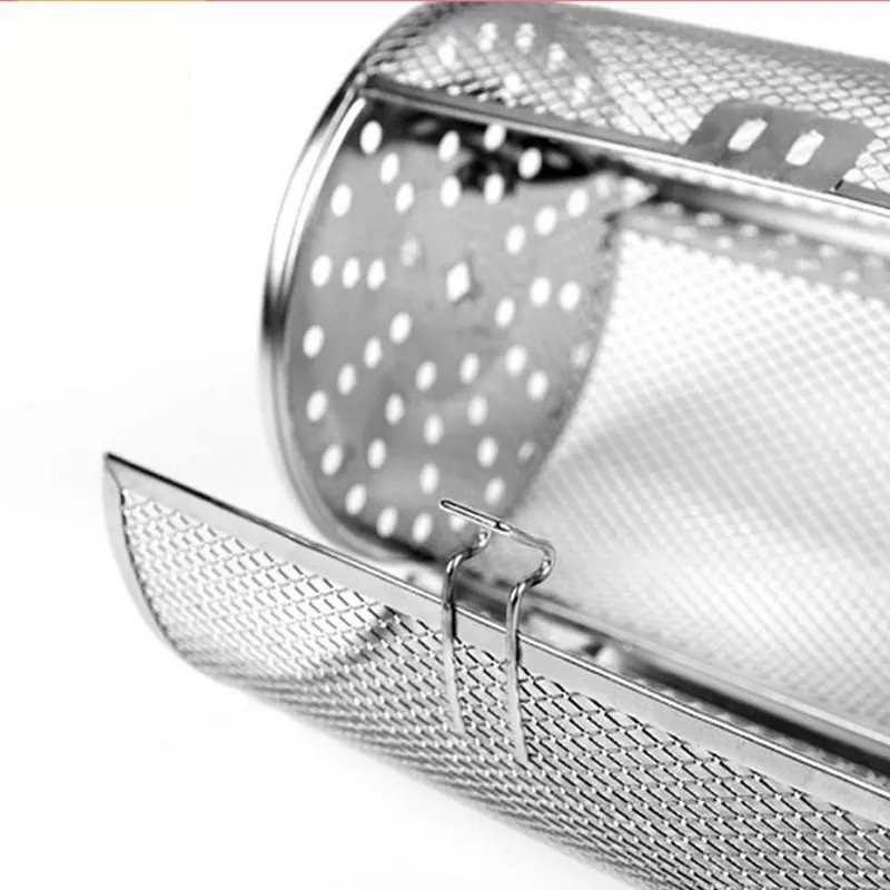 Гриль для печи клетка жаровня-бочка барбекю корзина из нержавеющей стали гриль