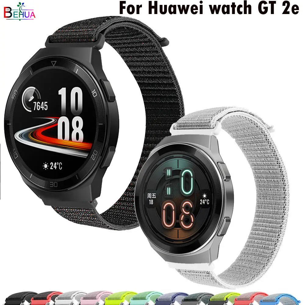 Нейлоновый спортивный ремешок 22 мм для часов huawei gt 2e / honor magic браслет huami Amazfit Stratos 3