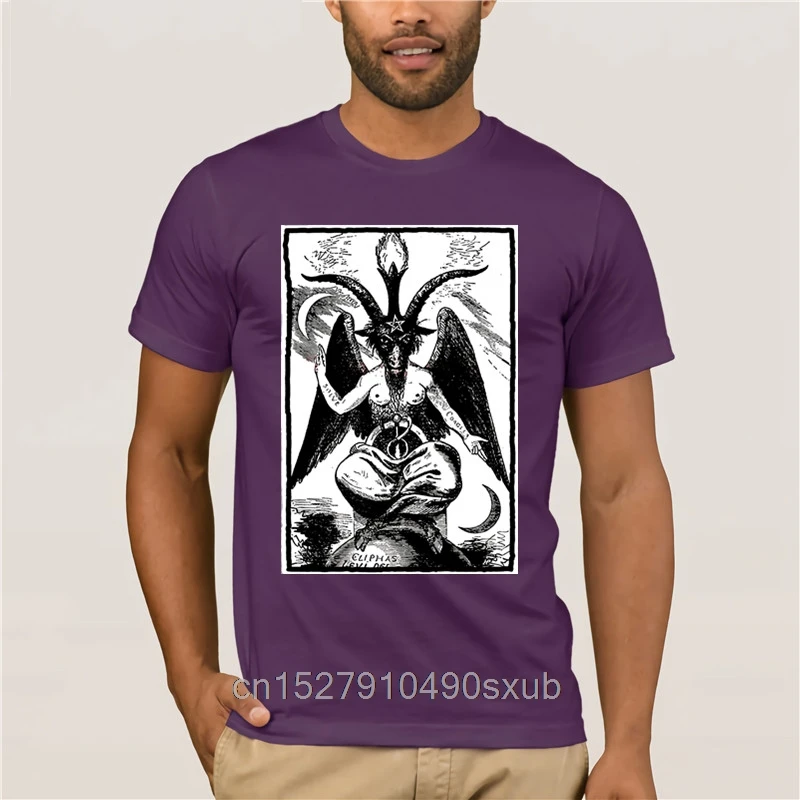 

Sigil of Baphomet T Shirt Goat of Mendes Shirt Summer Short Sleeve Shirts Tops Cotton Tees Free Shipping