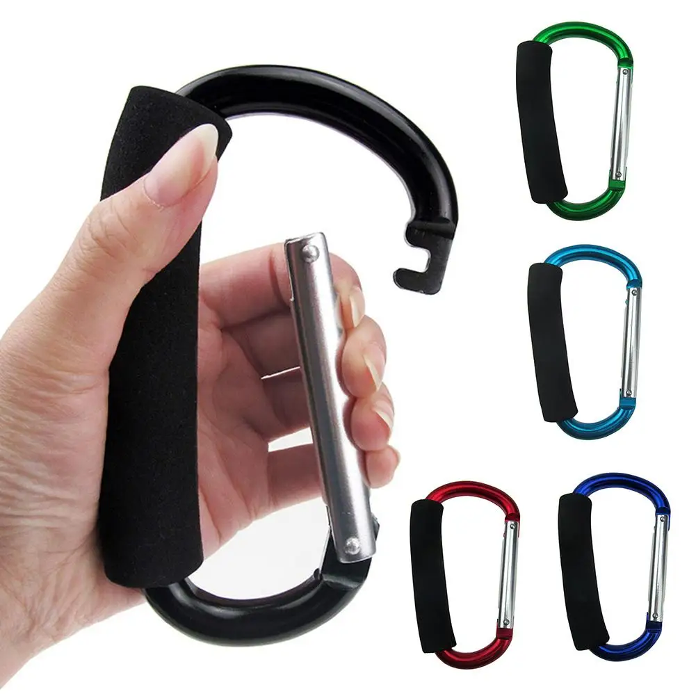 Металлическая Детская коляска крючок сумка для подгузников зажим карабин