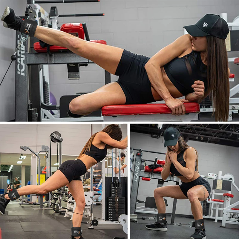 1 пара фитнес лодыжки ремни для кабельных машин Glute тренировки ноги расширения бедра захватчики наложенные лодыжки тренажер неопрена поддержка